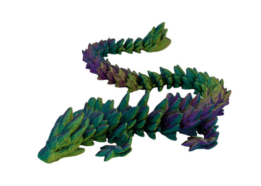 Gemstone Dragon Fidget Toy - 3D Printed Articulated Dragon