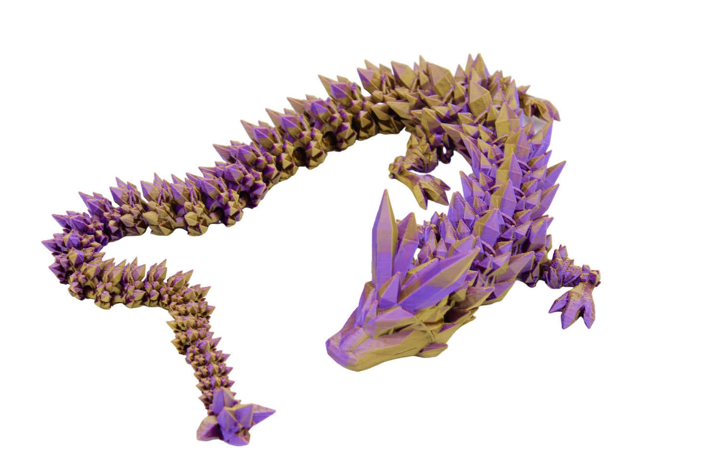 Crystal Dragon Fidget Toy - 3D Printed Articulated Dragon