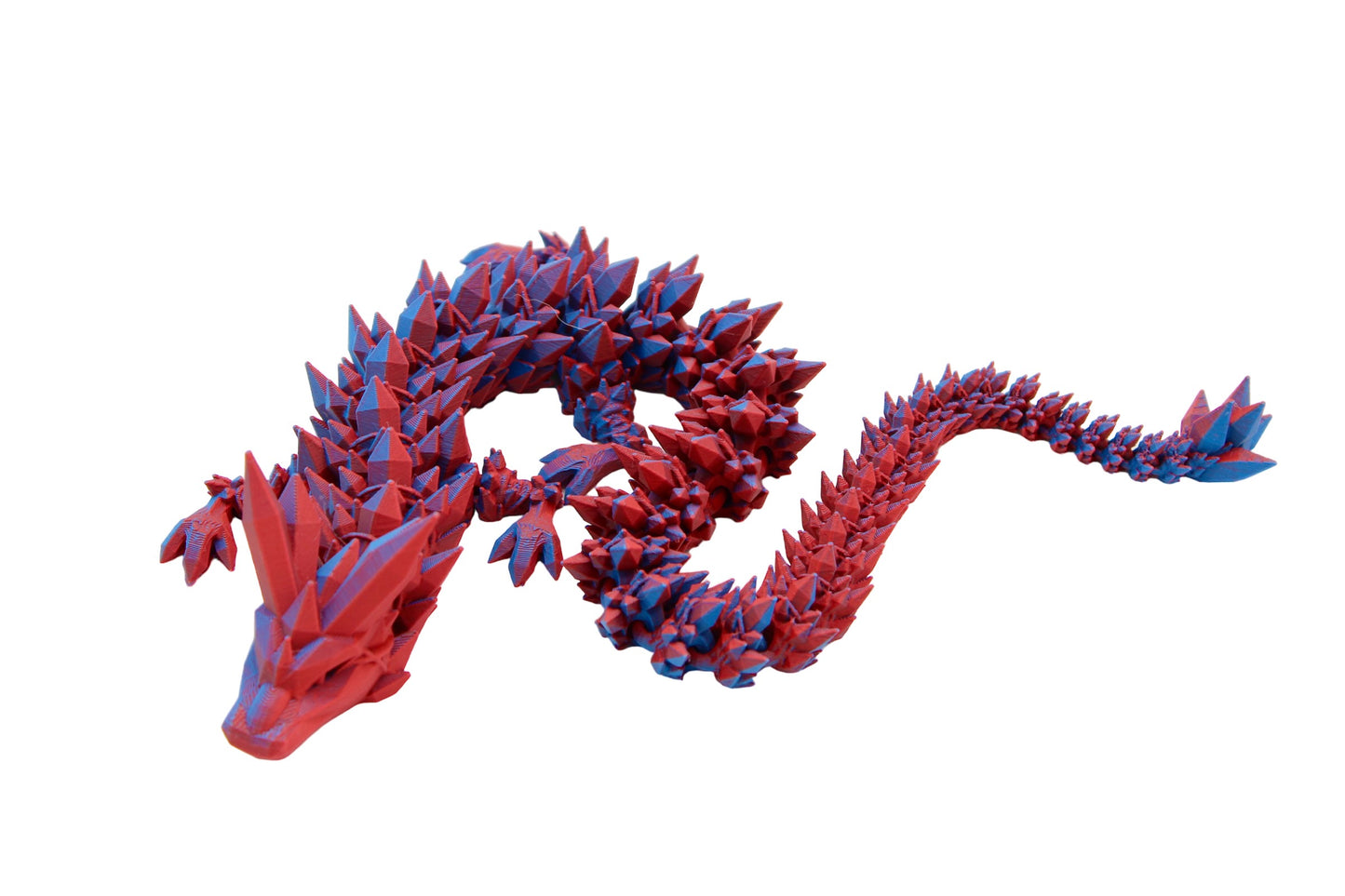 Crystal Dragon Fidget Toy - 3D Printed Articulated Dragon