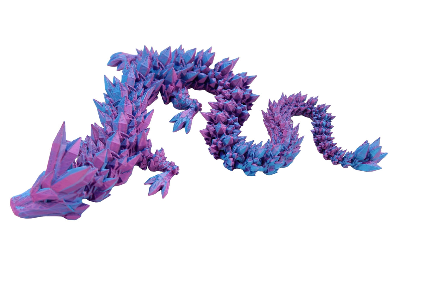 Crystal Dragon Fidget Toy - 3D Printed Articulated Dragon