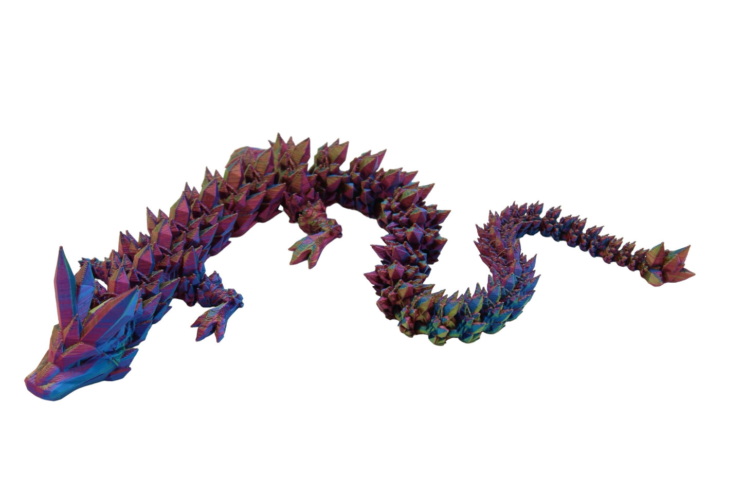 Crystal Dragon Fidget Toy - 3D Printed Articulated Dragon