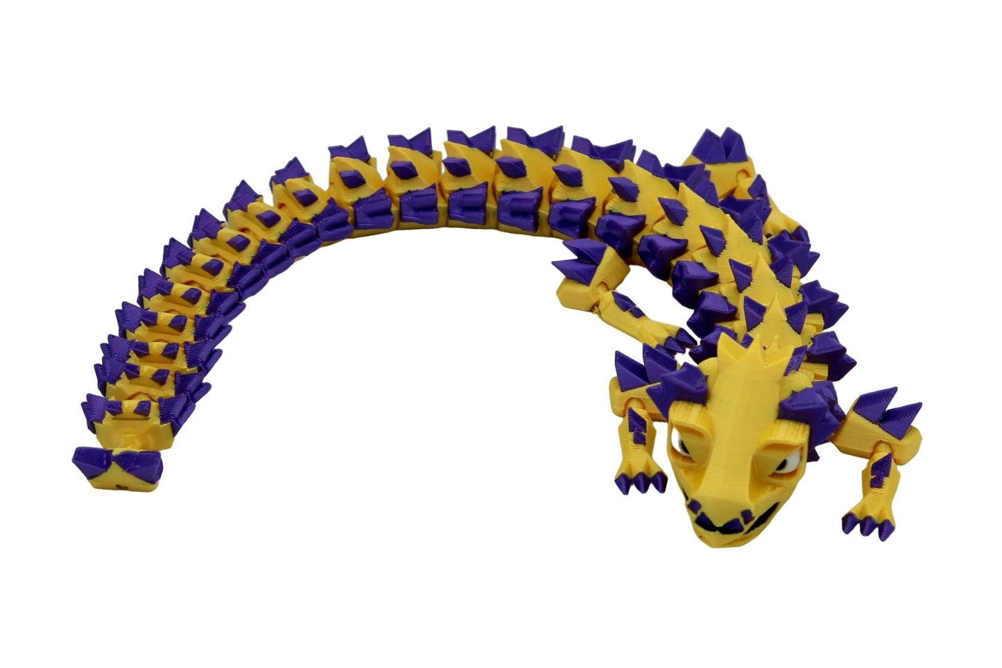 Multicolor Alchemist Dragon Fidget Toy - 3D Printed Articulated Dragon - Acworth Alchemist