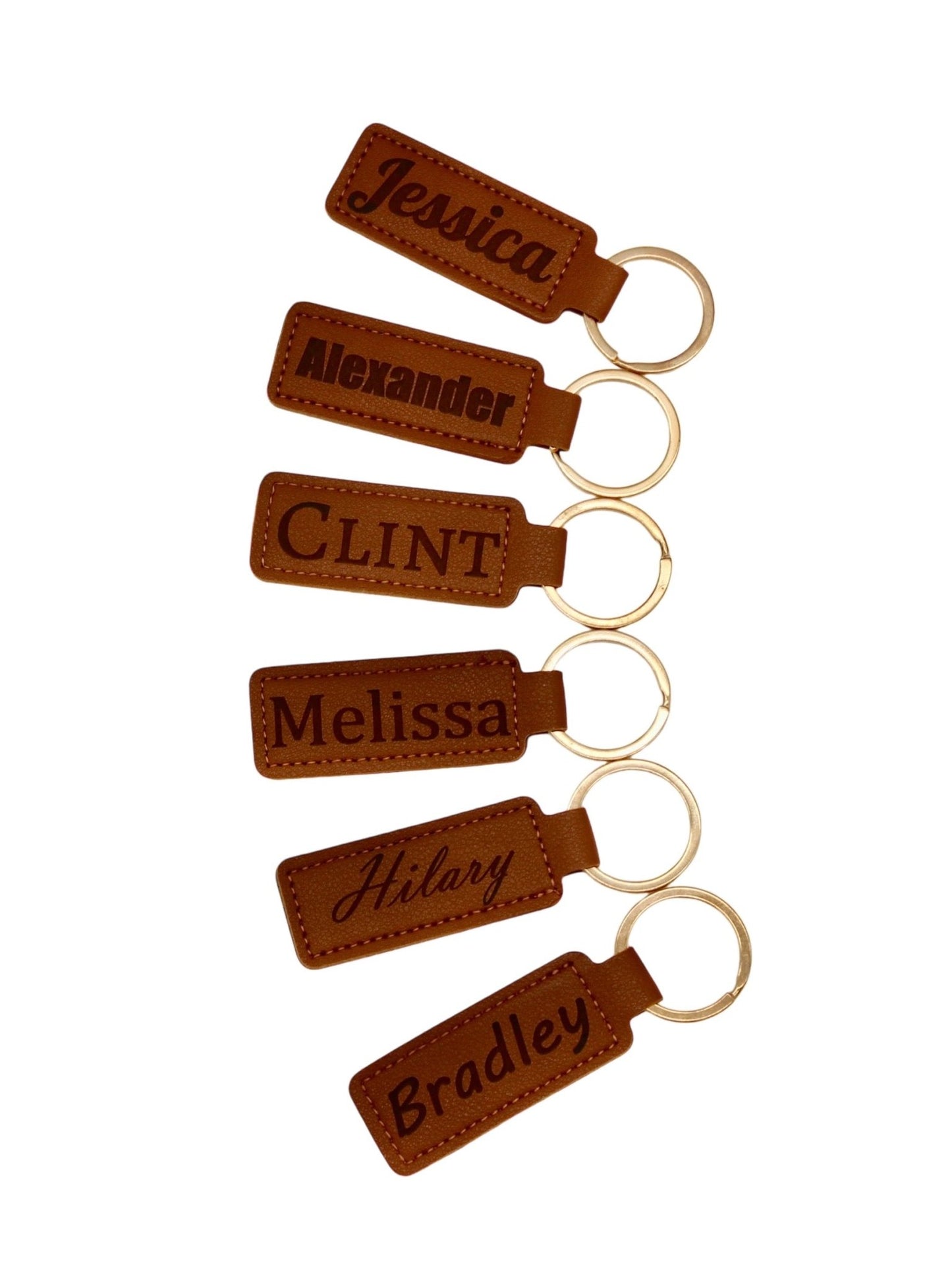 Personalized Leather Keychain, Custom Engraved Key Ring, Customized Key Holder, Unique Key Chain, Handcrafted - Acworth Alchemist