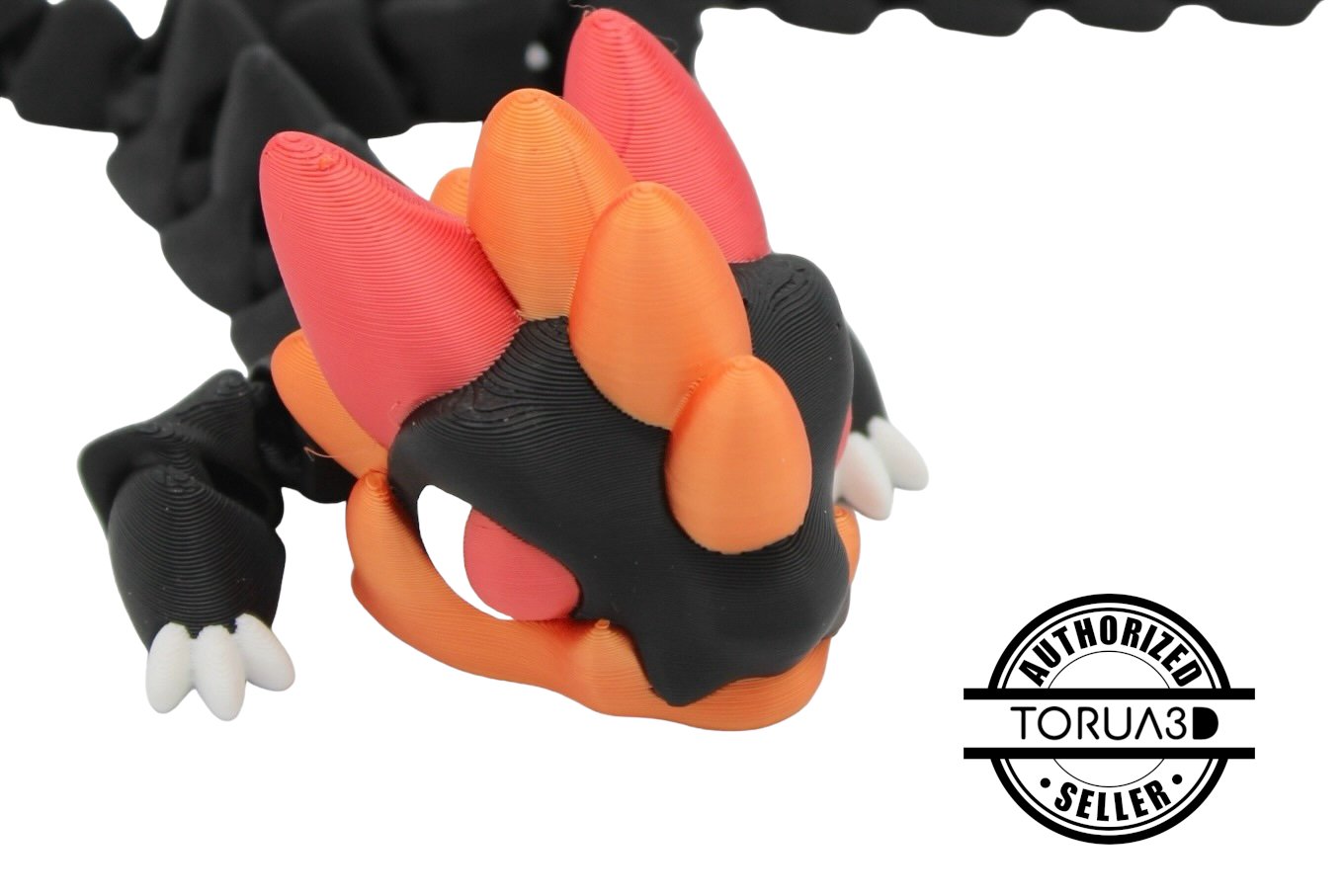 Punk Dragon Fidget Toy - 3D Printed Articulated Dragon - Acworth Alchemist