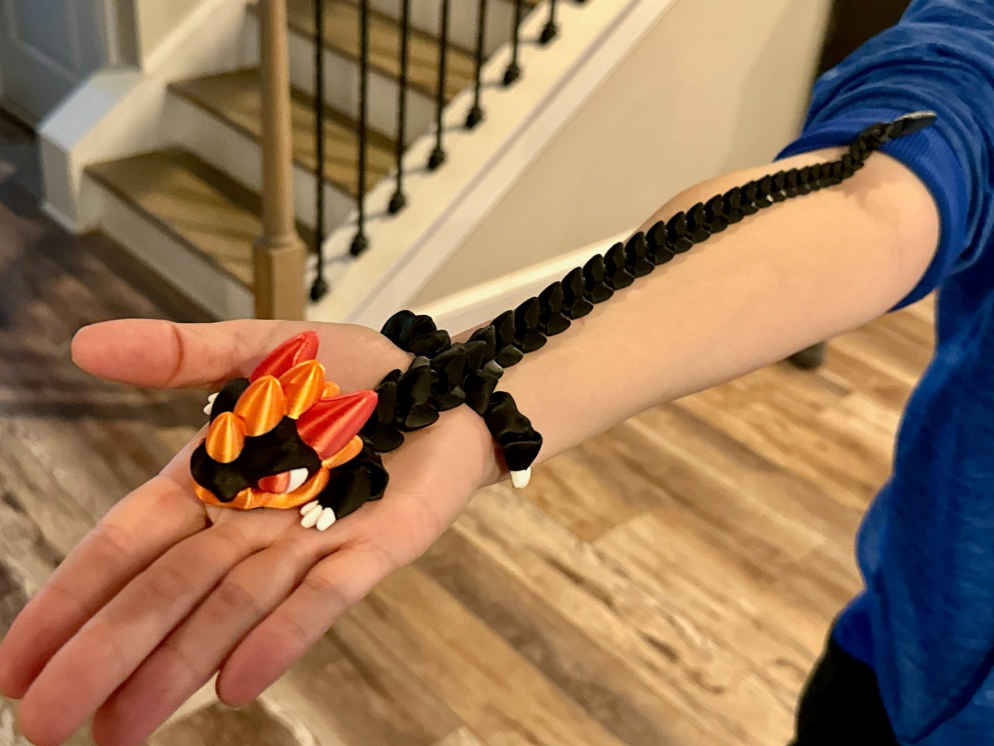 Punk Dragon Fidget Toy - 3D Printed Articulated Dragon - Acworth Alchemist