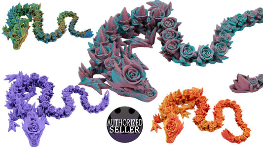 Rose Dragon Fidget Toy - Articulated Dragon - Acworth Alchemist