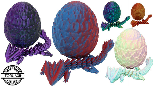 Spiky Dragon and Egg Fidget Toy - Articulated Spiky Dragon and Egg - Dragon Egg - Acworth Alchemist