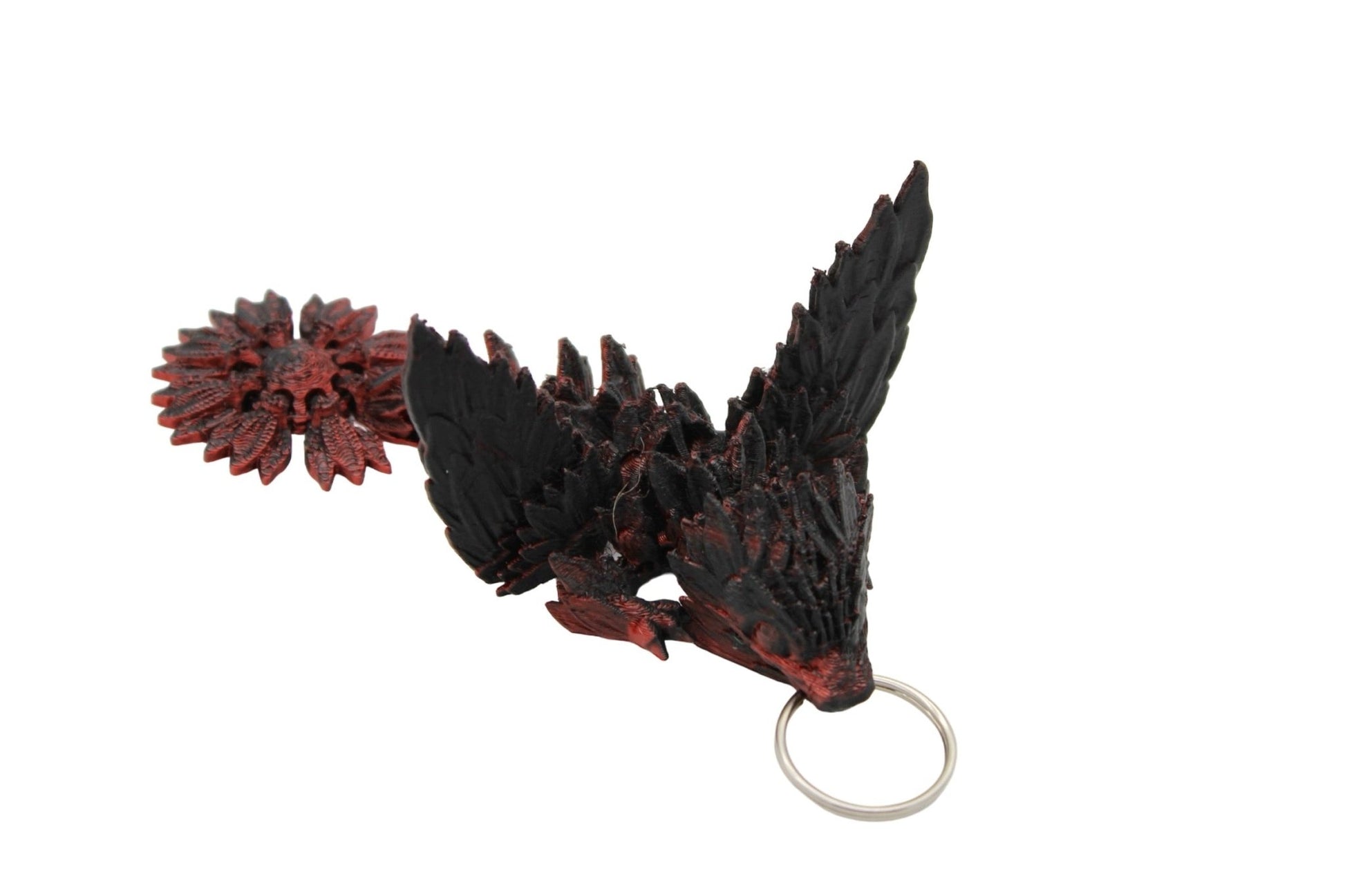 Sunflower Dragon Keychain - 3D Printed Articulated Dragon - Acworth Alchemist