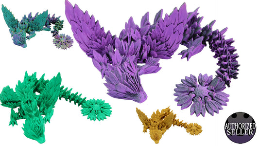 Sunflower Wing Dragon Fidget Toy - Articulated Dragon - Acworth Alchemist