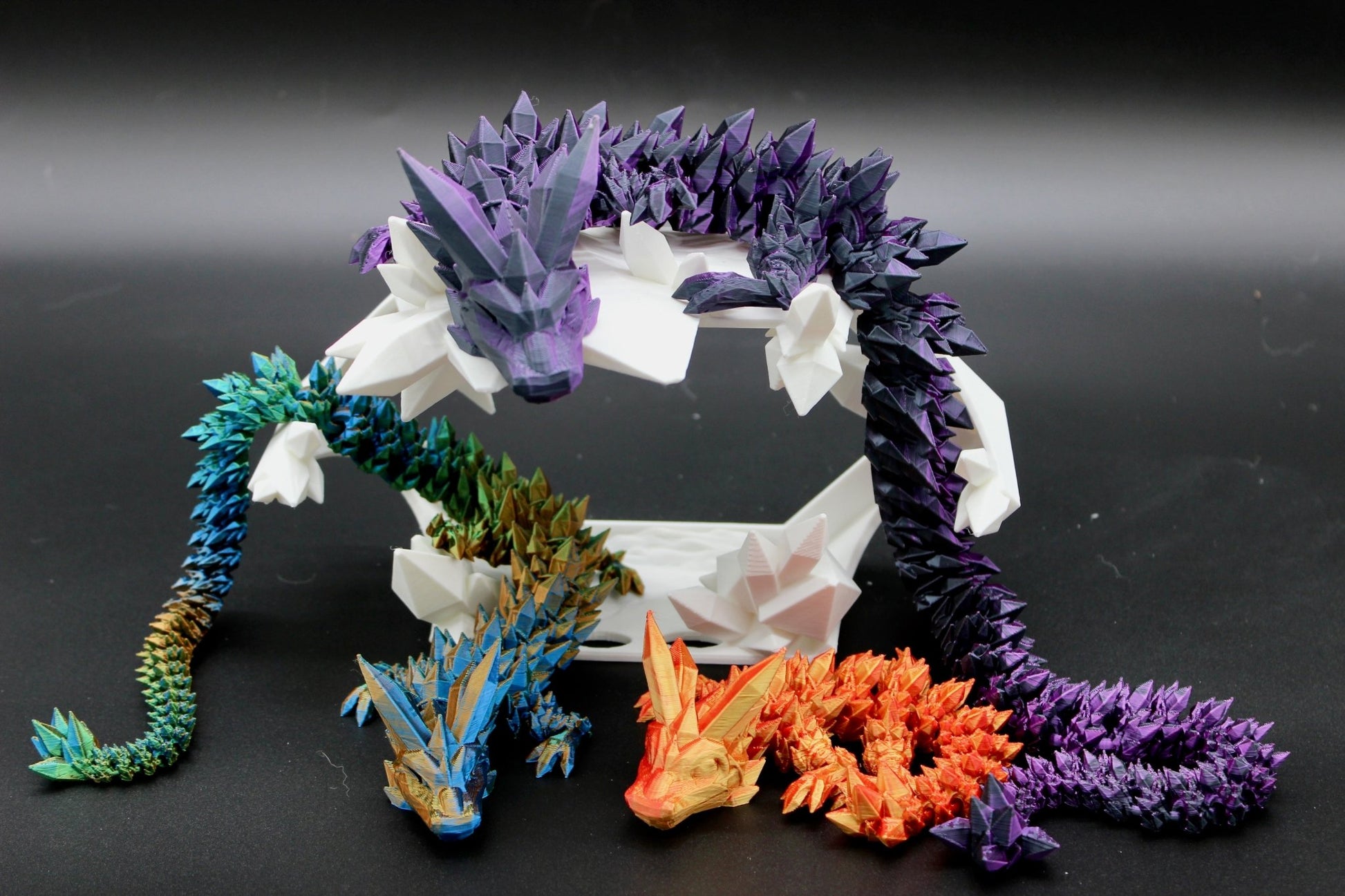 Articulating Dragon Fidget Toy Crystal Dragon Stress Toy Dragon