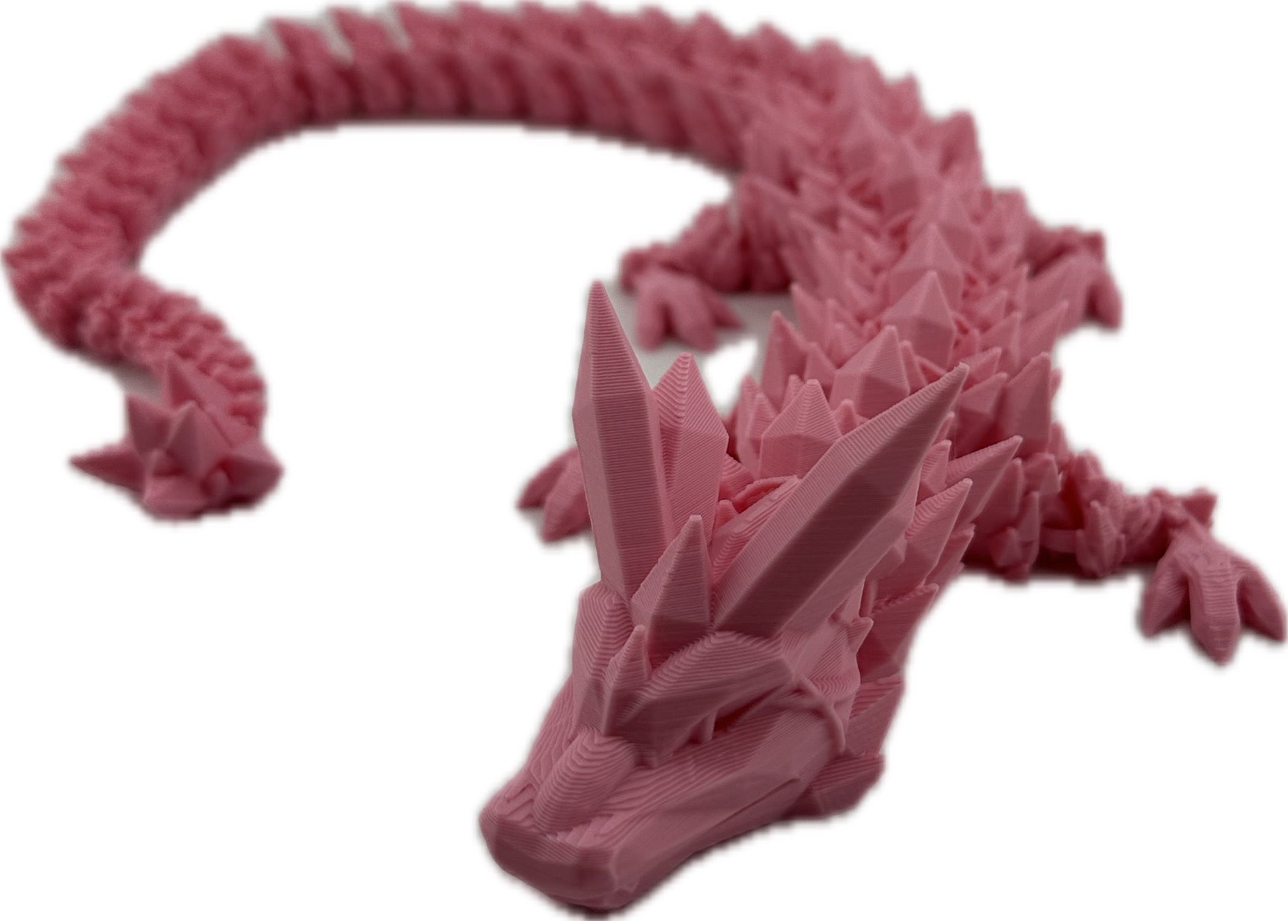 GIANT 3D Printed Crystal Dragon With Wings Articulated Fidget Desk Toy Gift  