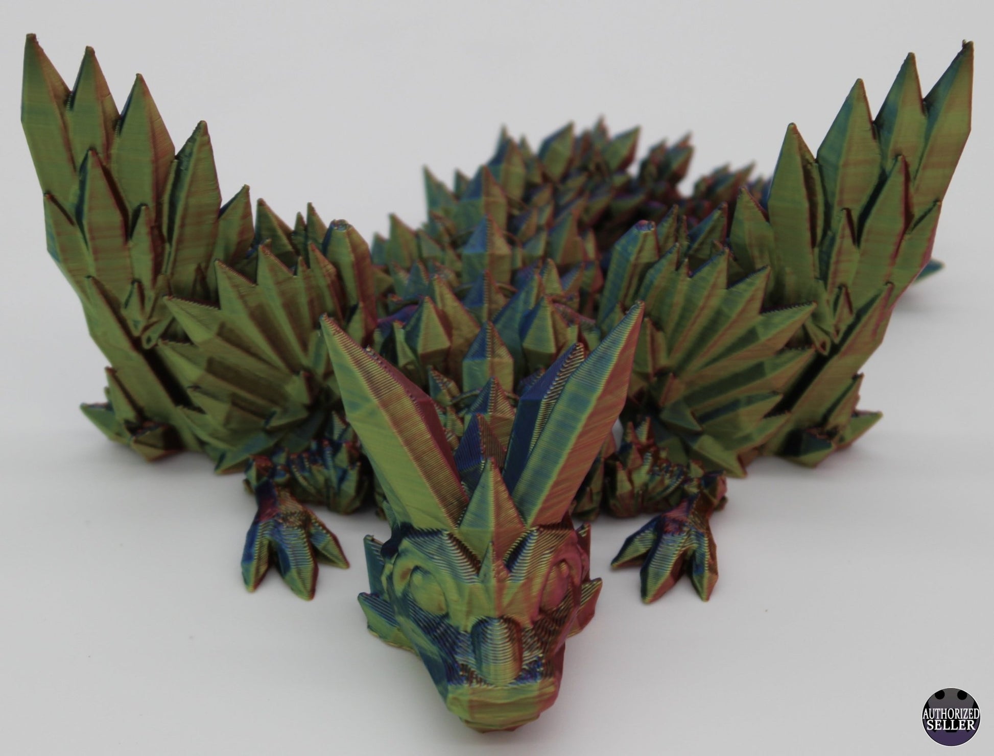 GIANT 3D Printed Crystal Dragon Articulated Fidget Desk Toy Gift