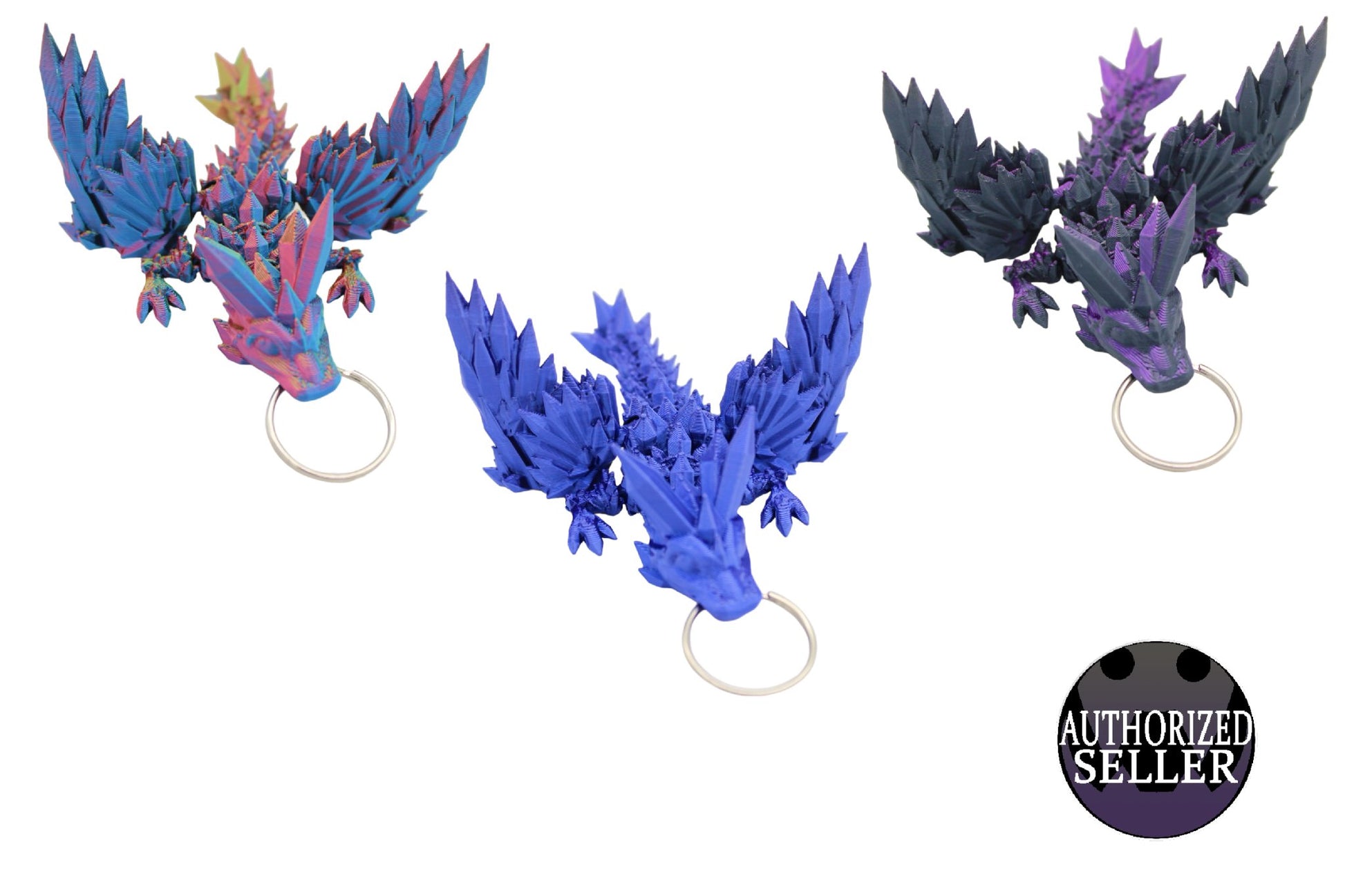 Crystal Wing Dragon Keychain - Articulated Dragon - Acworth Alchemist